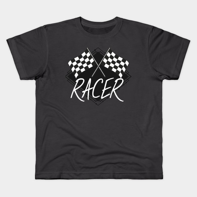 Racer Kids T-Shirt by maxcode